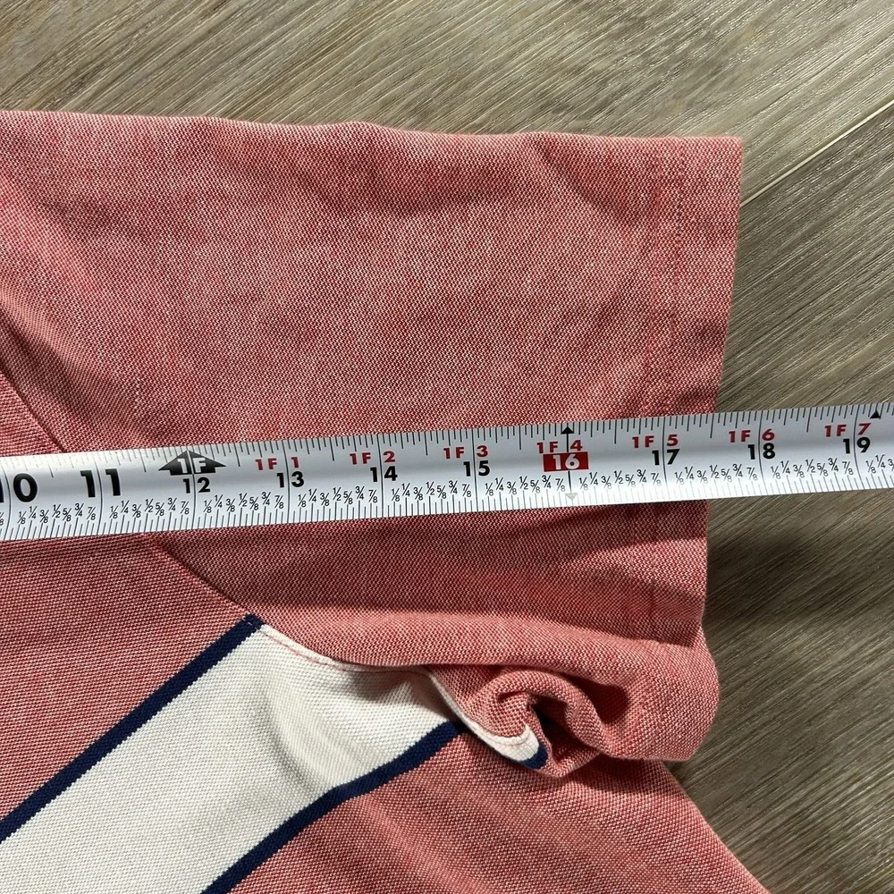 Banana Republic Mens XL Performance Pique Polo Shirt Stripe Pocket Logo